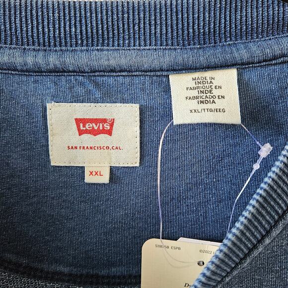 Levi's Men's Blue Crewneck Sweatshirt Retro Indigo XXL - Picture 4 of 8